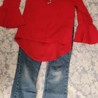 شلوار لی و شومیز دخترانه