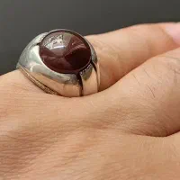انگشتر عقیق یمنی سرخ  کهنه و ناب ..