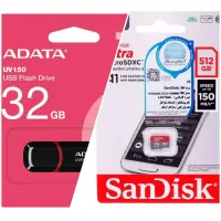 فلش مموری و کارت حافظه در‌همه ظرفیت و برند متفاوت