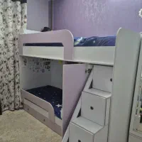 تخت دو طبقه کمجا چوب