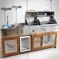 تولیدی باربیکیو آیلند سینک دار تمام استیل304سفارشی