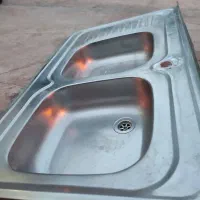 سینک ظرفشویی دو لگن تمیز
