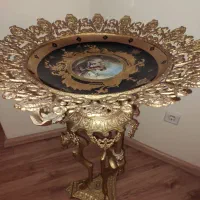 ظرف برنجی میوه خوری پایه دار