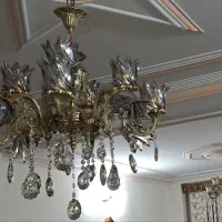 دوعدد لوستر۸شاخه۱۲شعله برنجی