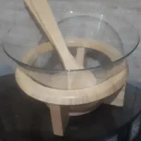 شیشه و چوب برای سالاد