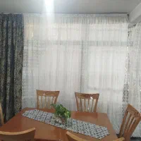 دوجفت پرده  همراه با شال