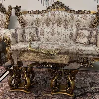 مبل استیل ۹ نفره و میز ناهار خوری ۴ نفره