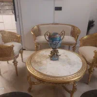 نیم ست فرانسوی ورق طلا چوب گرجستان