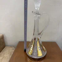 تنگ و ۶ عدد جام بلور چک طلاکوب