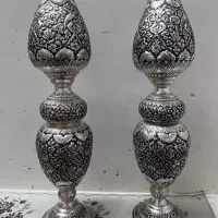 شمعدان مس آبکاری نقره