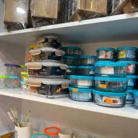 ظروف شیشه ای و فریزری و تو یخچالی