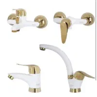 شیرالات سفید طلایی ست ۴ تکه