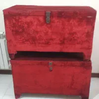 صندوق چوبی روکش مخمل قدیمی