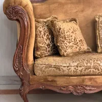 نیم ست مبلمان کلاسیک فرانسوی پارچه ترک