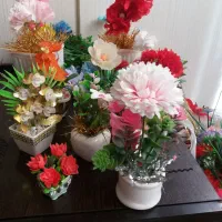 گل مصنوعی تکی با گلدون