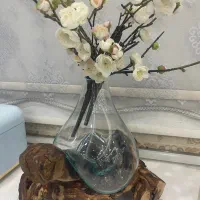 فروش گلدون تزئینی چوب وشیشه(ترند)