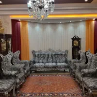 مبل چوبی ۹ نفره و غذاخوری ۸ نفره