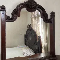 تخت خواب و سرویس خواب چوبی کلاسیک دست ساز