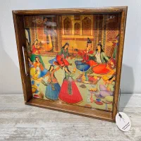 سینی چوبی طرح سنتی ایرانی