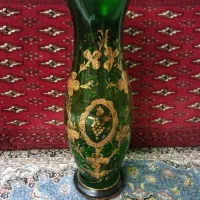 گلدان قدیمی اب طلا کاری کلکسیونی