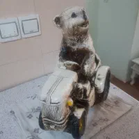مجسمه خرس گچی 35 سانت کاملا نو سالم