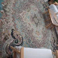 فرش ۱۲ متری۱۲۰۰ شانه فیروزه ای یک تخته