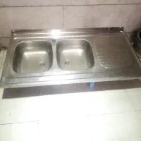سینک ظرفشویی روکار اخوان 60*120 دولگنه سینی راست