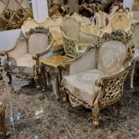 مبلمان کلاسیک نایس ورق طلا