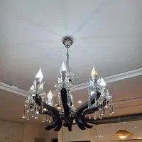 لوستر چوبی و کریستال