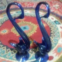 چینی ویترینی شمعدان قو یی آبی