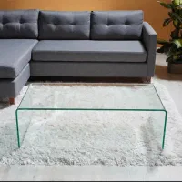 میز جلومبلی شیشه خم - طراحی مدرن + تضمین سلامت