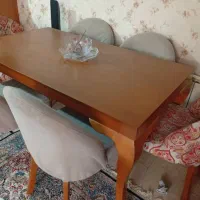 میز ناهار خوری ۶نفره بهمراه کاناپه ۳نفره و میز