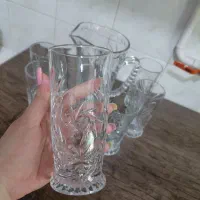 ۲پارچ و۱۱ لیوان طرح خورشیدی .ژاپن