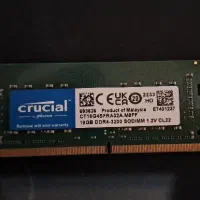 رم لپ تاپ Crusial 16G DDR4 و هارد یک ترا WD