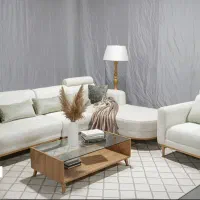 %مبلمان مدل ال/طراحی جذاب+بسیار راحت شیک)