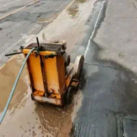 برش آسفالت با دستگاه کاتر