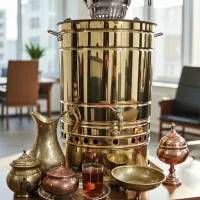 سماور بزرگ هیئتی هیئتی استیل بدون تنوره مسجدی