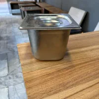 ظرف بنماری  استیل درب دار  سایز ۱/۶