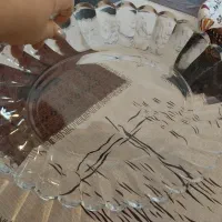 ظرف میوه خوری بیضی،کریستال،