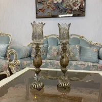 یک جفت شمعدانی برنز