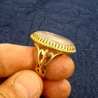 انگشتر مردانه سنگ یشم و عقیق شجر و عقیق مشکی اصل