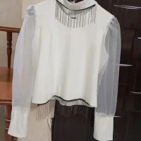 شومیزدامن سفیدمشکی