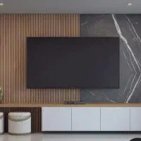 طراحی و اجرای تی وی وال،شلف،آینه دکوراتیو