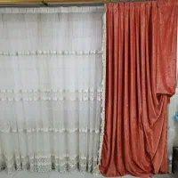 پرده شاین دار گل خامه دوزی