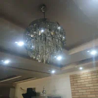 لوستر کریستالی. کاملا نو بدنه فلز ابکاری شده،