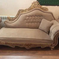 مبل هشت نفره شزلون دار نو و سالم