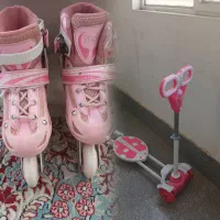 اسکیت و اسکوتر صورتی