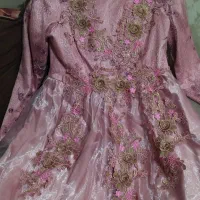 لباس مزونی شیک با تور شیشه ی