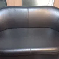 نیمست مبل اداری نیلپر اصل چرم مشکی