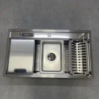 سینک باکسی وارداتی ۹۰ سانت دو پله مدل r10